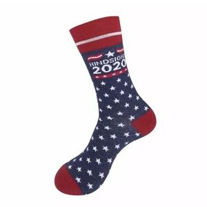 🌟FREE🌟NWT Novelty American Election Crew Socks Red/White/Blue Stars Unisex OS